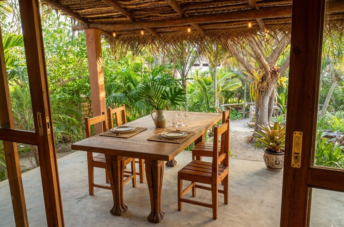 Open plan kitchen in the main villa at Vista Bonita